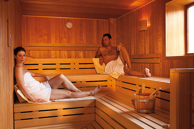Sauna in der Wellnesslandschaft im Bayerwald